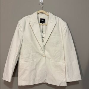 Zara Women's White Blazer